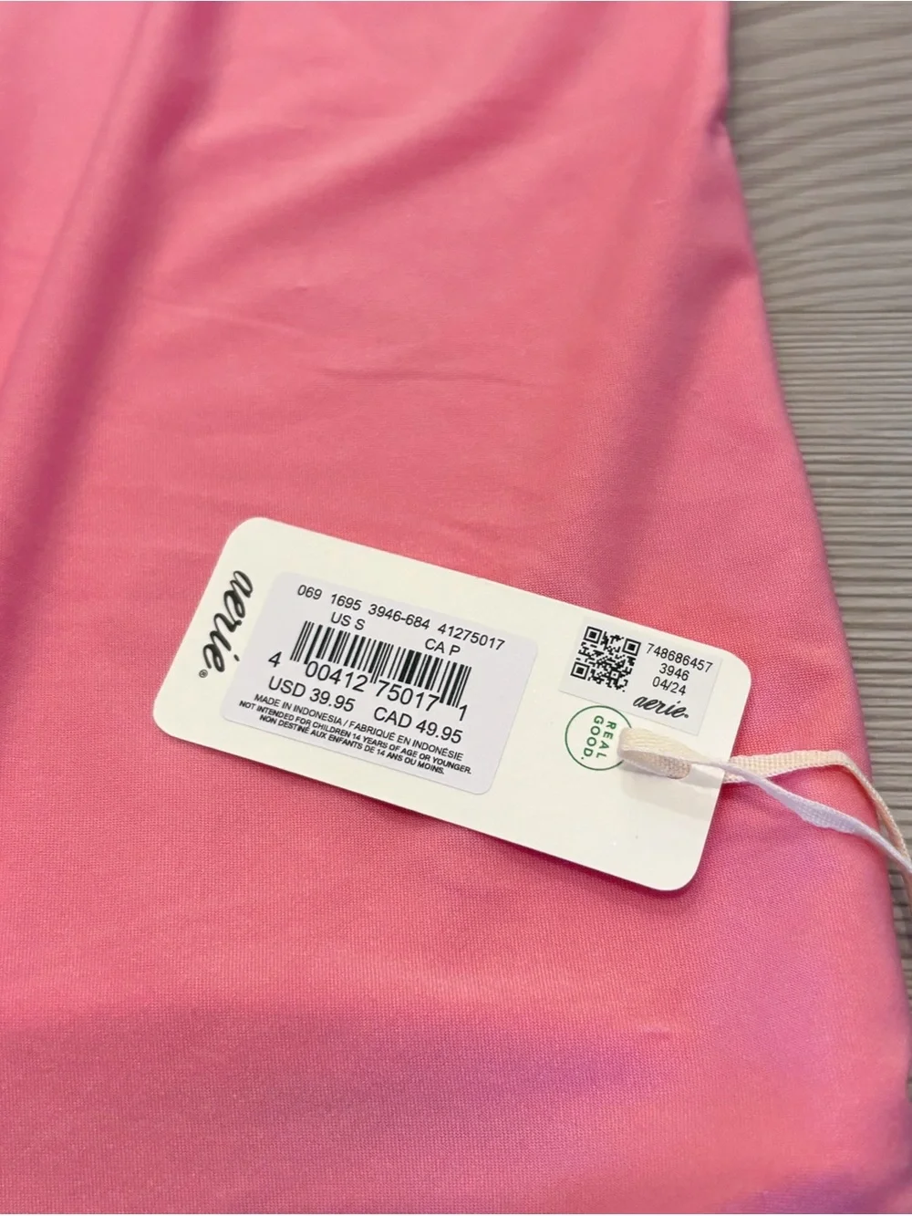 Aerie Smoothez Pink bodysuit